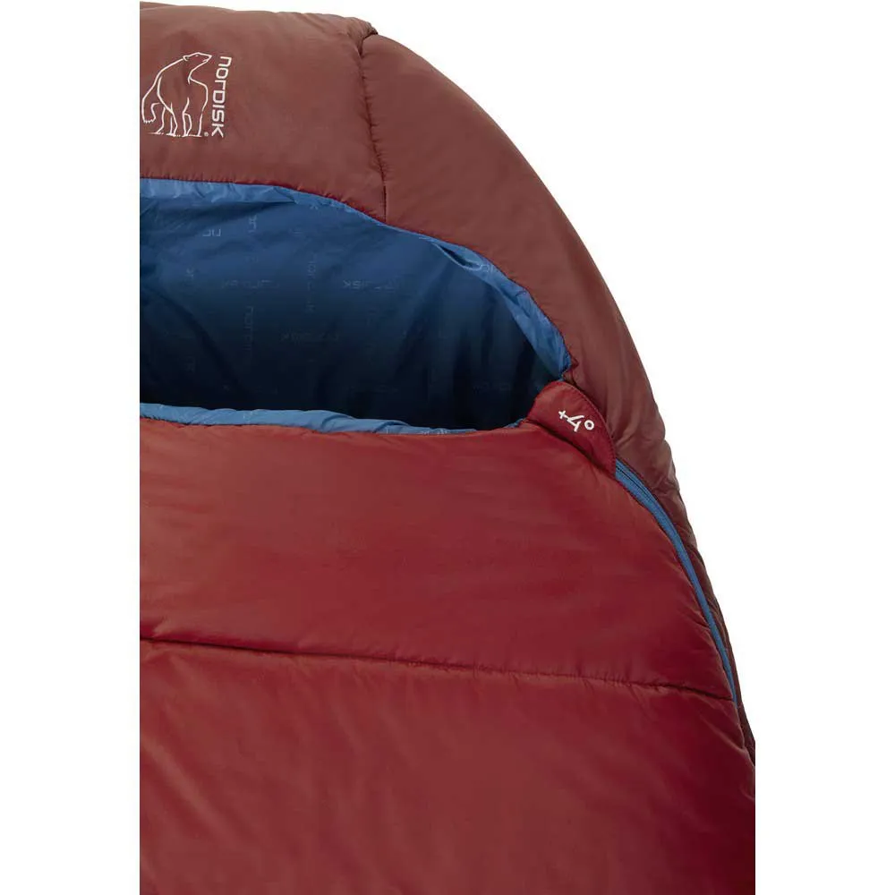 Nordisk Puk +4ºc Schlafsack, Sun-dried tomato / majolica blue / syrah, Left Zipper Nordisk Puk +4ºc Schlafsack, Sun-dried tomato / majolica blue / syrah, Left Zipper