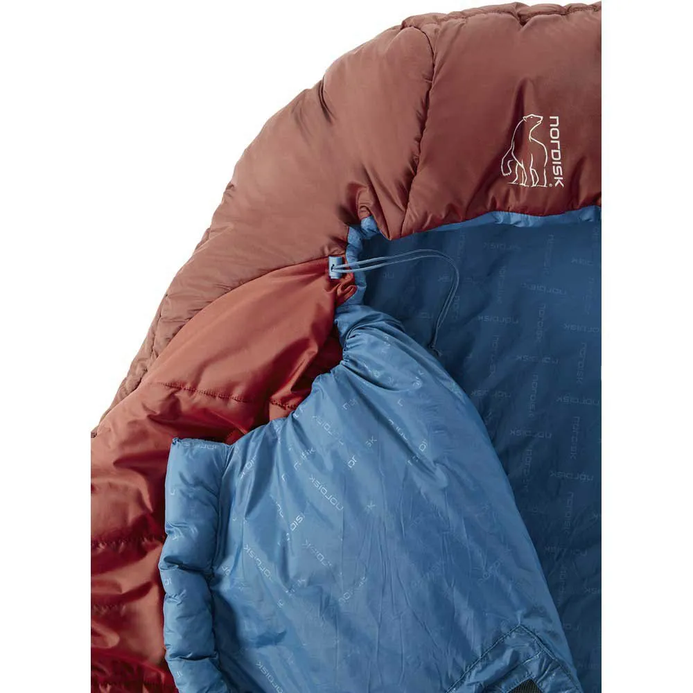 Nordisk Puk +4ºc Schlafsack, Sun-dried tomato / majolica blue / syrah, Left Zipper Nordisk Puk +4ºc Schlafsack, Sun-dried tomato / majolica blue / syrah, Left Zipper