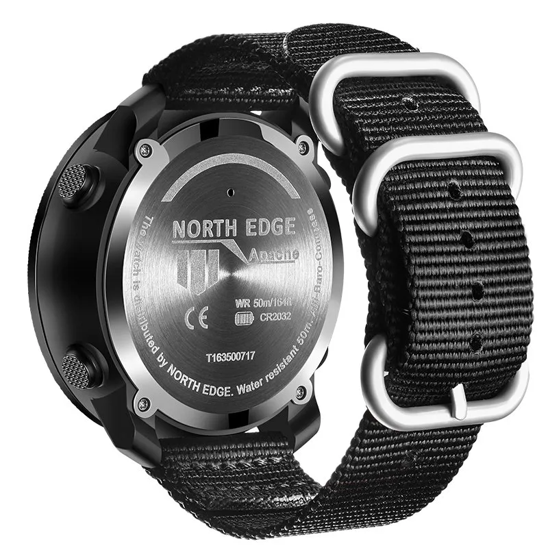 North Edge Apache Multi-sport Wr 50 M Uhr, Black steel North Edge Apache Multi-sport Wr 50 M Uhr, Black steel
