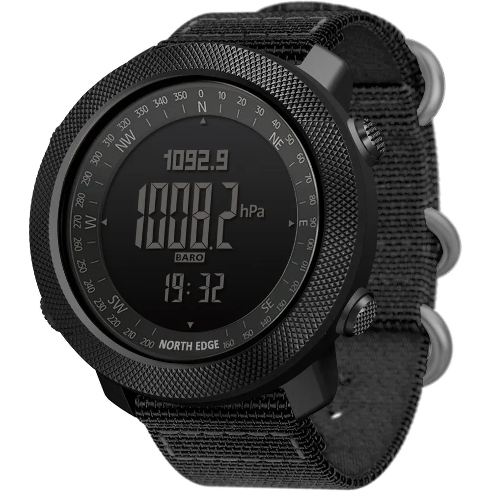 North Edge Apache Multi-sport Wr 50 M Uhr, Black steel North Edge Apache Multi-sport Wr 50 M Uhr, Black steel