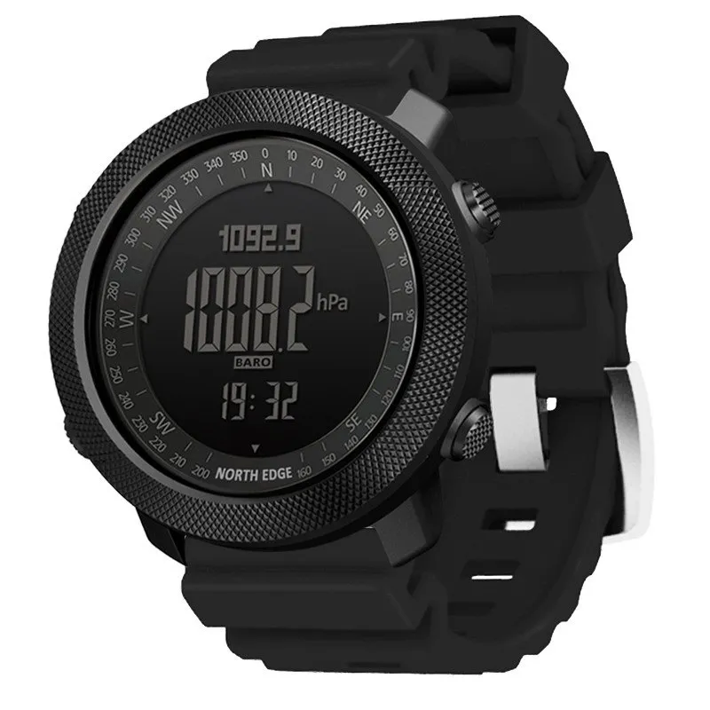 North Edge Apache Multi-sport Wr 50 M Uhr, Black steel North Edge Apache Multi-sport Wr 50 M Uhr, Black steel