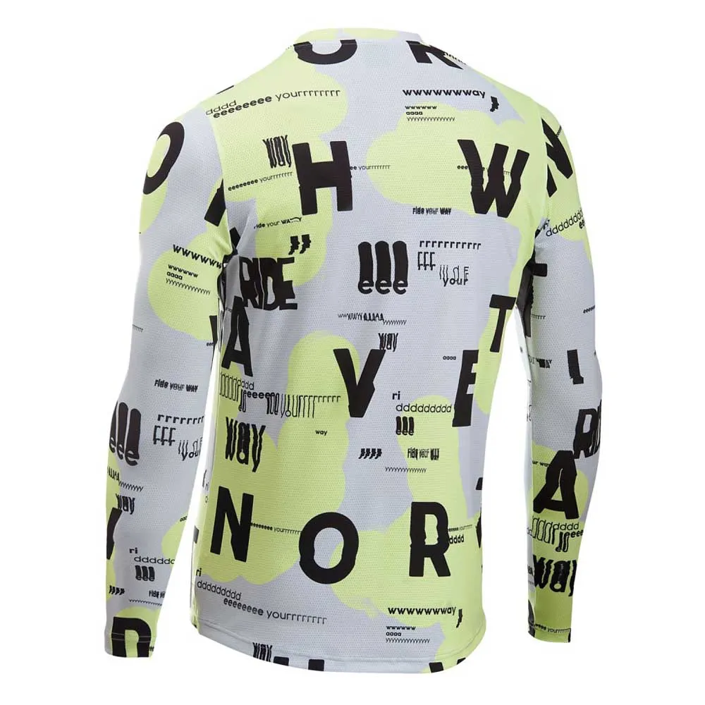 Northwave Bomb Type Langarm-trikot, Yellow / light grey, L Northwave Bomb Type Langarm-trikot, Yellow / light grey, L