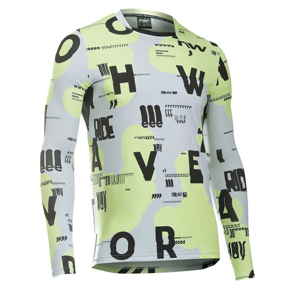Northwave Bomb Type Langarm-trikot, Yellow / light grey, L Northwave Bomb Type Langarm-trikot, Yellow / light grey, L
