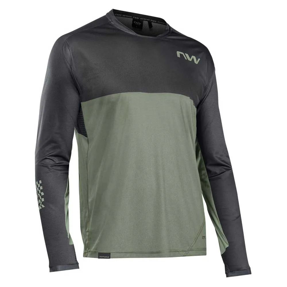 Northwave Edge Langarm Enduro Trikot, Black / green forest Northwave Edge Langarm Enduro Trikot, Black / green forest