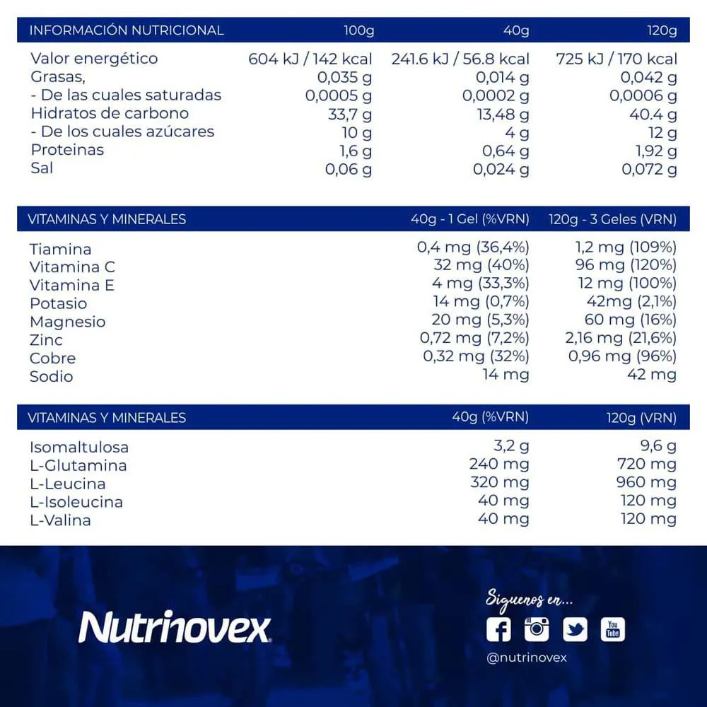 Nutrinovex Longovit 360 Schachtel Mit Energiegelen Zitrone & Limette 40g 24 Einheiten, One size Nutrinovex Longovit 360 Schachtel Mit Energiegelen Zitrone & Limette 40g 24 Einheiten, One size