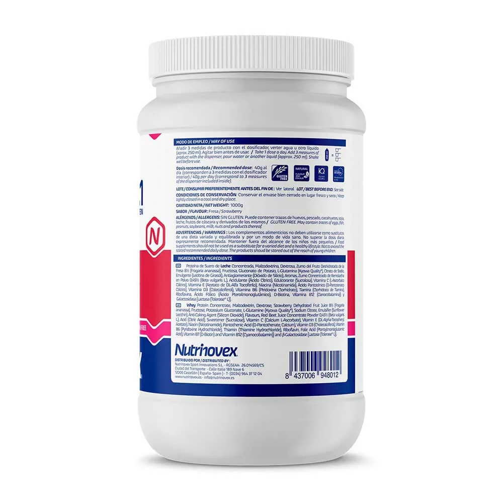 Nutrinovex Suproplex Recovery 3.1 1kg Pulver Erdbeere, One size Nutrinovex Suproplex Recovery 3.1 1kg Pulver Erdbeere, One size