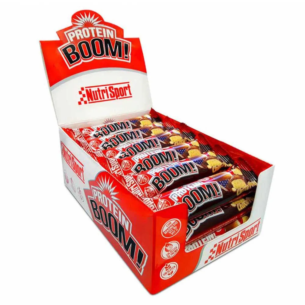 NutriSport Boom Proteinriegelbox Shokolade&erdnuss 24 Einheiten, One size NutriSport Boom Proteinriegelbox Shokolade&erdnuss 24 Einheiten, One size