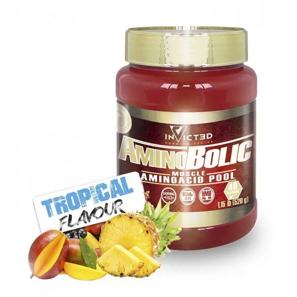 NutriSport Invicted Amino Bolic 520gr Tropical Pulver, Red, One Size