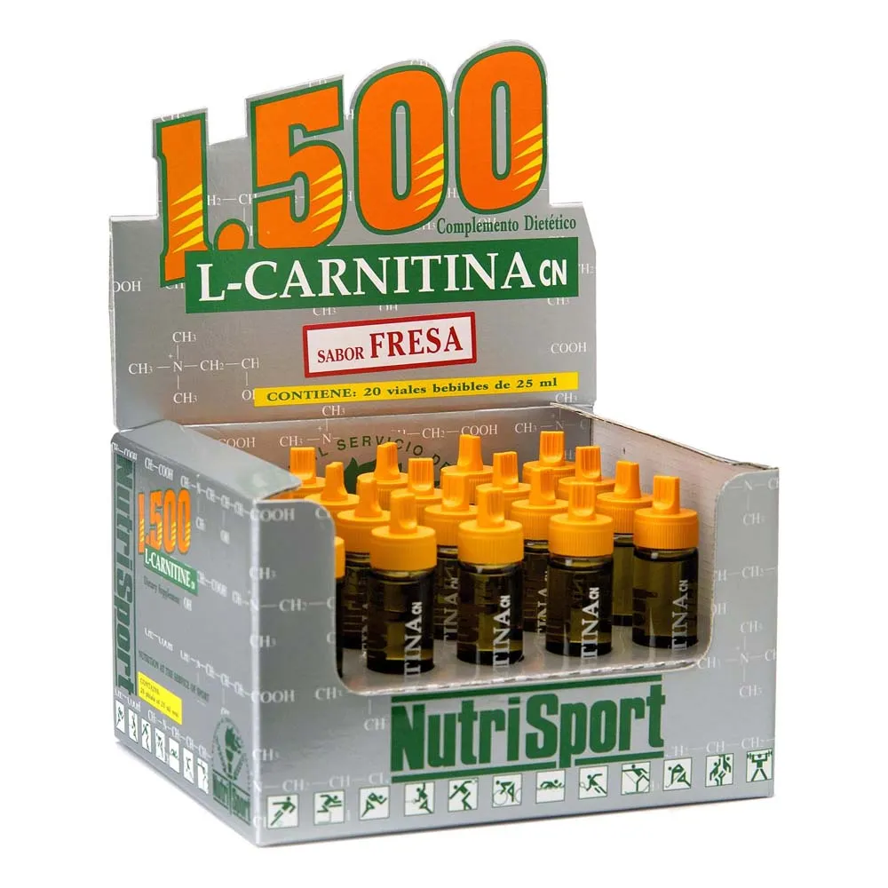 NutriSport L Schachtel Mit Carnitin 1500 Ampullen Erdbeere 20 Einheiten, Grey, One Size NutriSport L Schachtel Mit Carnitin 1500 Ampullen Erdbeere 20 Einheiten, Grey, One Size