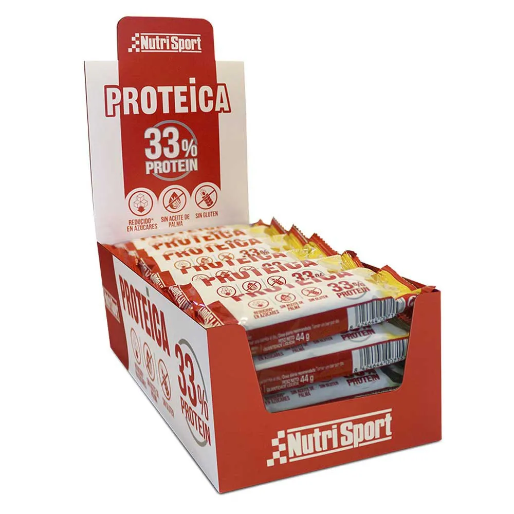 NutriSport Schachtel Mit Proteinriegeln 33 % Protein Banane 44g 24 Einheiten, One size NutriSport Schachtel Mit Proteinriegeln 33 % Protein Banane 44g 24 Einheiten, One size