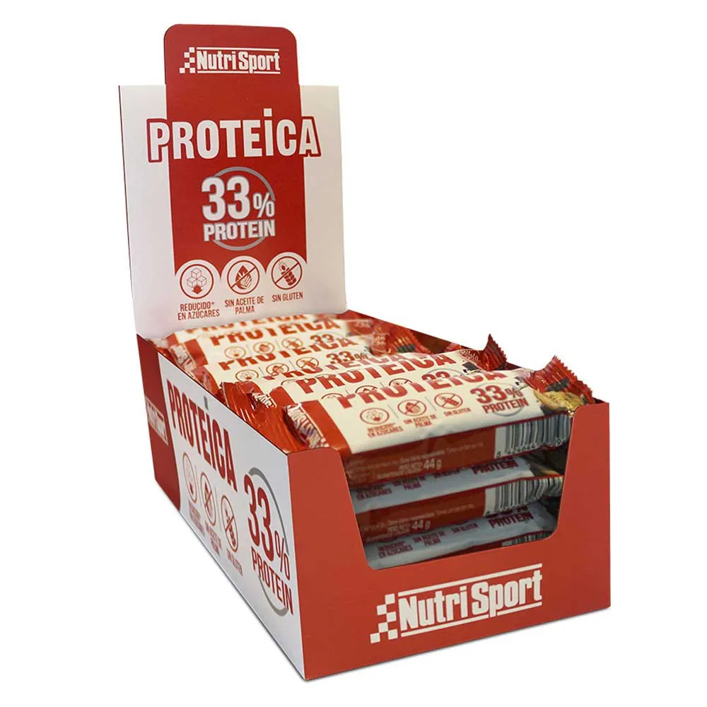 NutriSport Schachtel Mit Proteinriegeln 33 % Protein Schokoladenplätzchen 44g 24 Einheiten, One size NutriSport Schachtel Mit Proteinriegeln 33 % Protein Schokoladenplätzchen 44g 24 Einheiten, One size