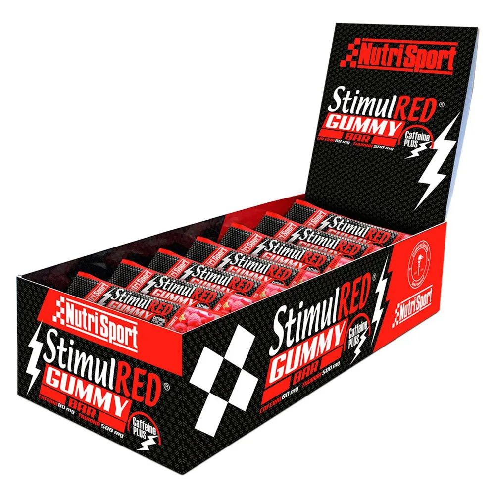 NutriSport Stimulred Schachtel Mit Gummibär-energieriegeln Rote Beeren 25g 28 Einheiten, One size NutriSport Stimulred Schachtel Mit Gummibär-energieriegeln Rote Beeren 25g 28 Einheiten, One size