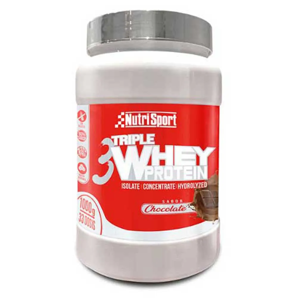 NutriSport Triple Molkenproteinisolat Shokolade 1000g, Multicolor, One Size
