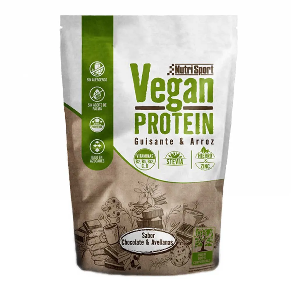NutriSport Veganes Protein Schokolade Und Haselnuss 468g, One size NutriSport Veganes Protein Schokolade Und Haselnuss 468g, One size