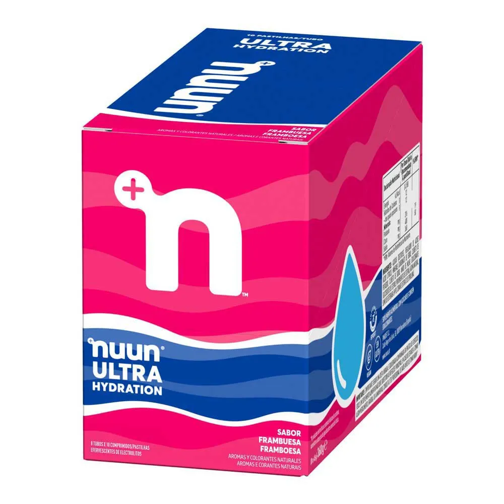 Nuun Ultra Effervescent Electrolyte Tablettenbox Himbeere 8 Einheiten, One size