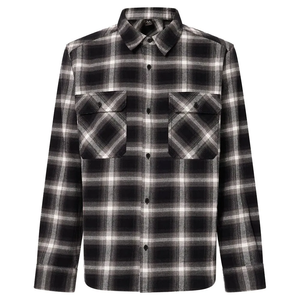 Oakley 90s Plaid Langarmhemd, Grey / black check Oakley 90s Plaid Langarmhemd, Grey / black check