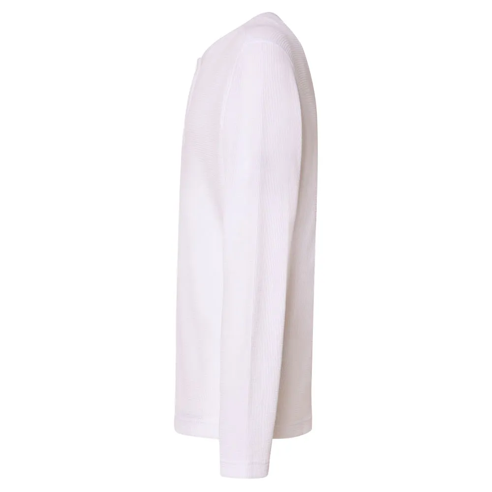 Oakley All Day Waffle Henley Langarm-t-shirt, White