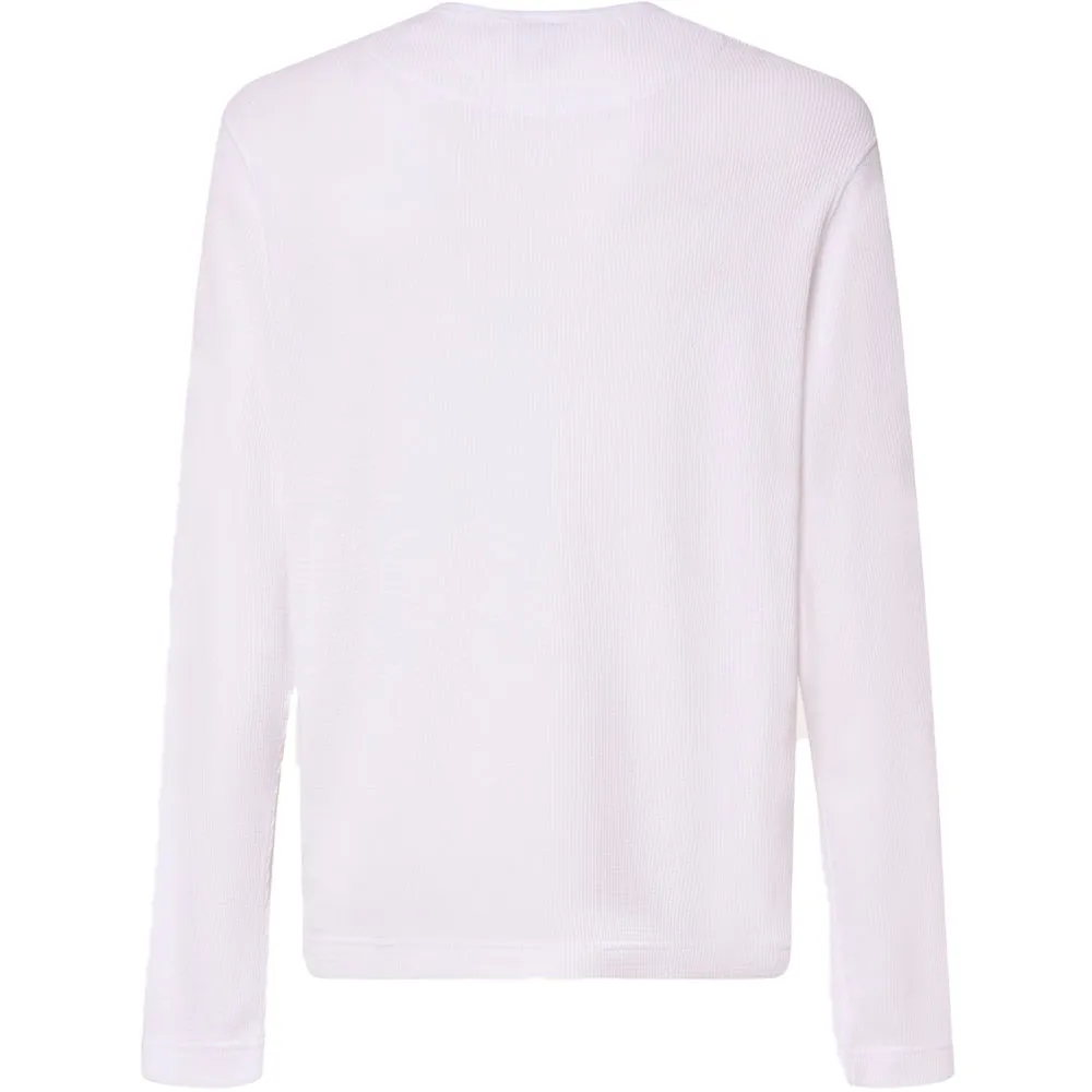 Oakley All Day Waffle Henley Langarm-t-shirt, White