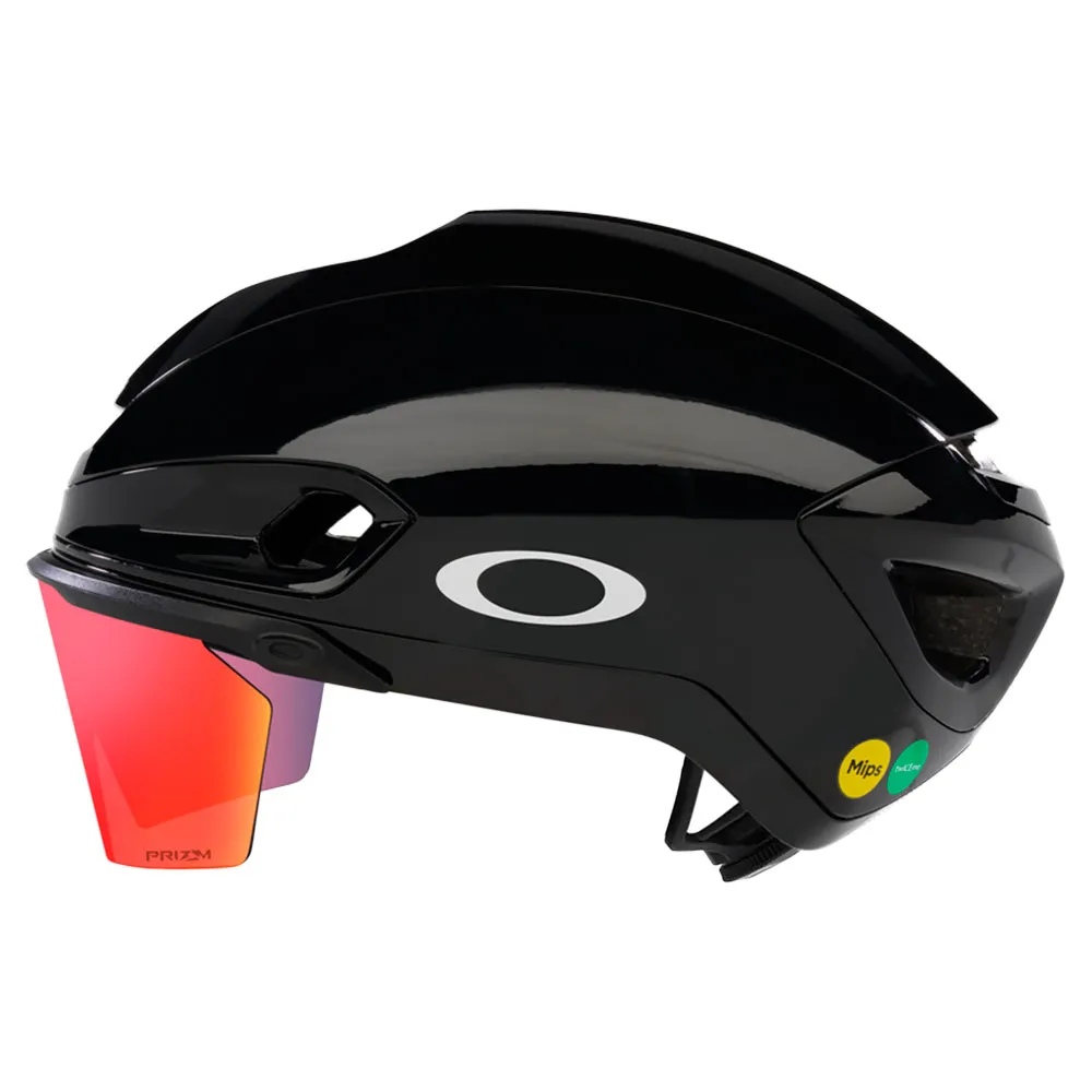 Oakley Aro7 Mips Road I.c.e Helm, Black gloss ice reflective / prizm road Oakley Aro7 Mips Road I.c.e Helm, Black gloss ice reflective / prizm road