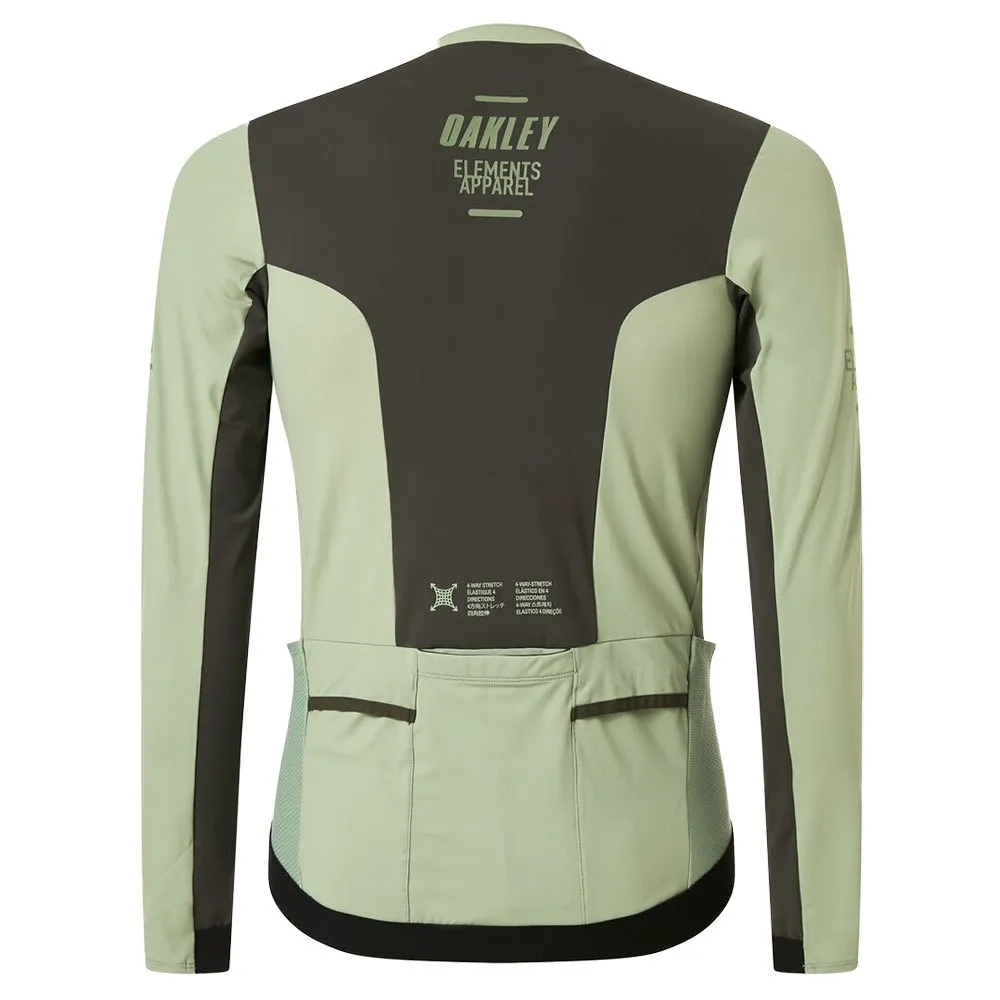 Oakley Elements Point To Point Langarm-trikot, New dark brush / new jade, XS Oakley Elements Point To Point Langarm-trikot, New dark brush / new jade, XS