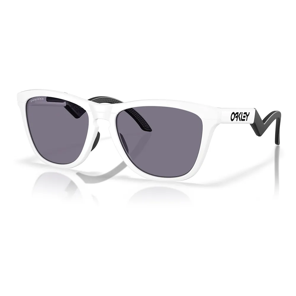 Oakley Frogskins Hybrid Sonnenbrille unisex, Matte white, Prizm Grey/CAT3