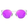 Oakley Hstn Metal Prizm Sonnenbrille, Matte clear, Prizm Violet/CAT3