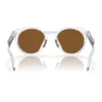 Oakley Hstn Metal Prizm Sonnenbrille, Matte clear, Prizm Violet/CAT3