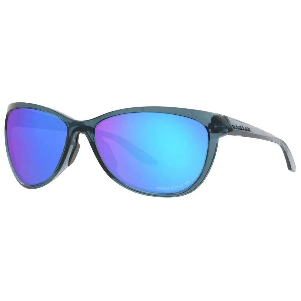 Oakley Pasque Prizm Polarisierte Sonnenbrille, Crystal black, Prizm Polarized Sapphire/CAT3