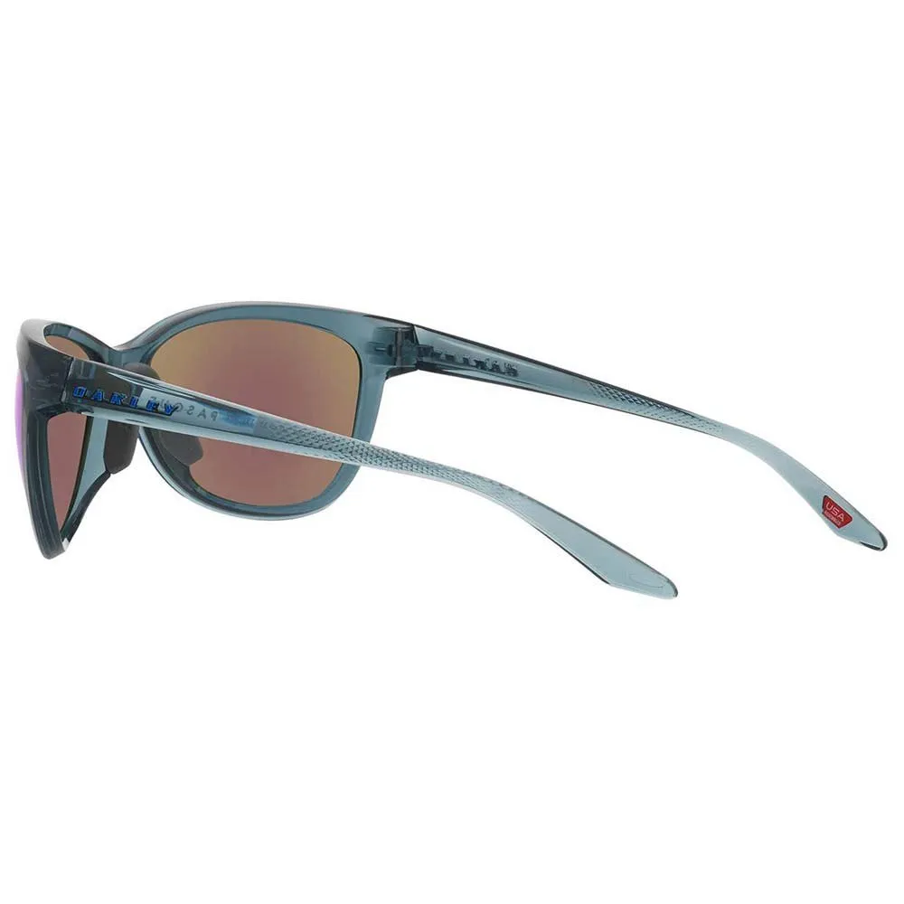Oakley Pasque Prizm Polarisierte Sonnenbrille, Crystal black, Prizm Polarized Sapphire/CAT3