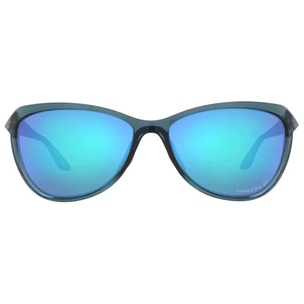Oakley Pasque Prizm Polarisierte Sonnenbrille, Crystal black, Prizm Polarized Sapphire/CAT3