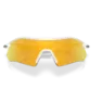 Oakley Radar Plate Sonnenbrille, Matte carbon prizm ruby, Polished Weiß Prizm 24K Polarized