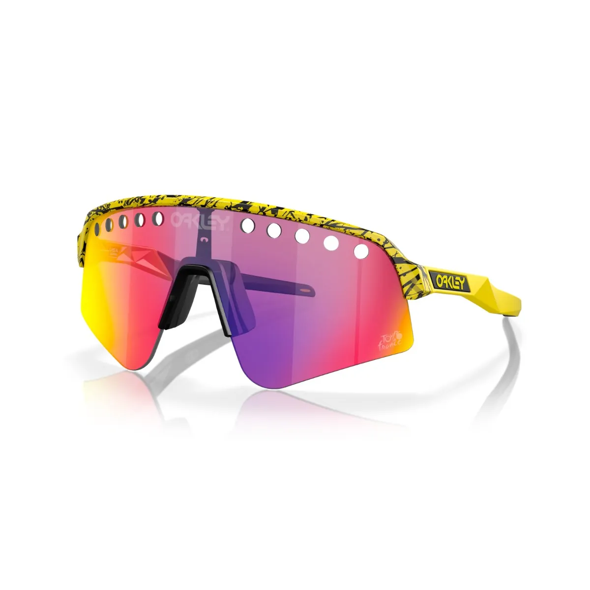Oakley Sutro Lite Sweep entlüftet TDF Brillen Linsen, Tdf splatter, Prizm Road/CAT2 Oakley Sutro Lite Sweep entlüftet TDF Brillen Linsen, Tdf splatter, Prizm Road/CAT2