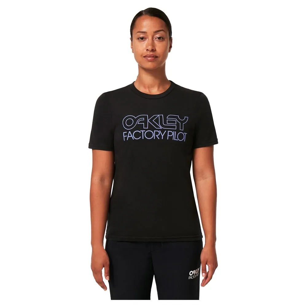 Oakley Wmns Factory Pilot Kurzarm-t-shirt, Blackout
