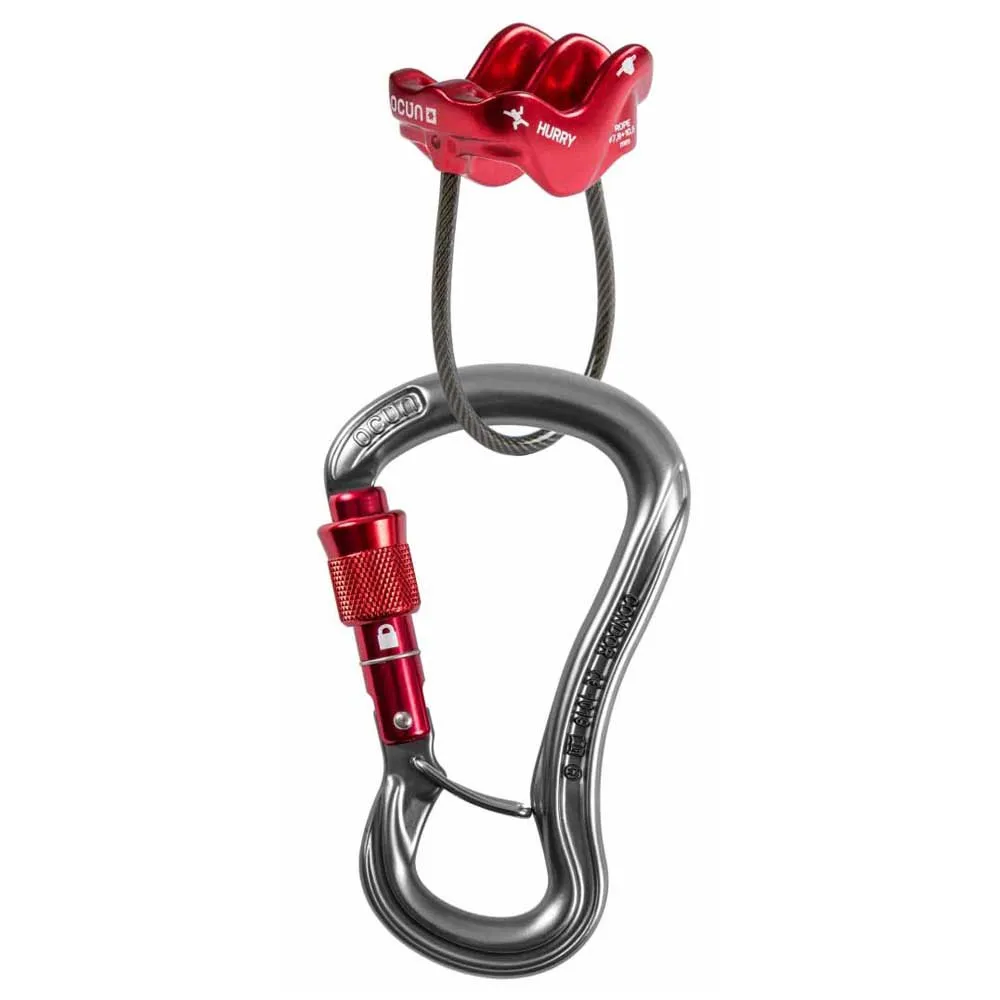 Ocun Belay Set Condor/hurry Sicherungsset, Anthracite / red, One Size Ocun Belay Set Condor/hurry Sicherungsset, Anthracite / red, One Size
