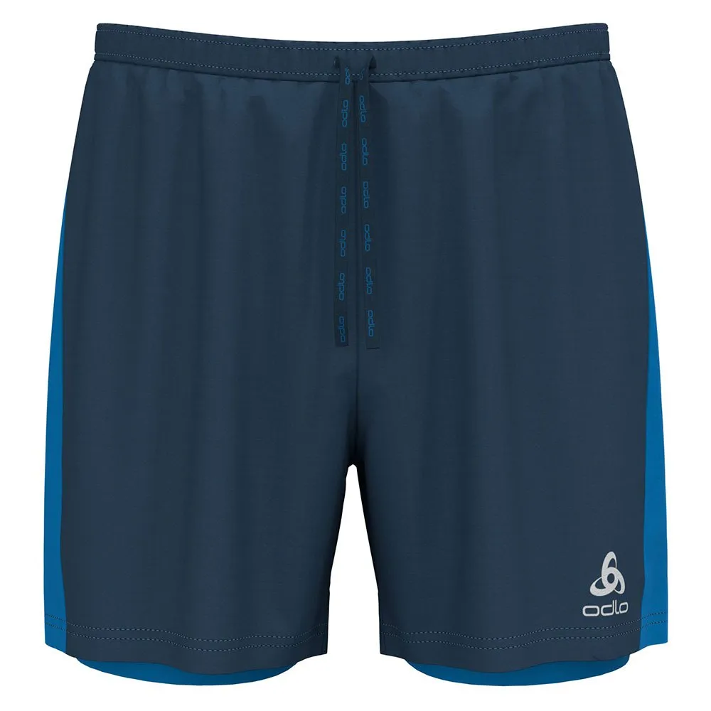 Odlo 2 En 1 Essential 5 Inch Kurze Hose, Blue wing teal / indigo bunting