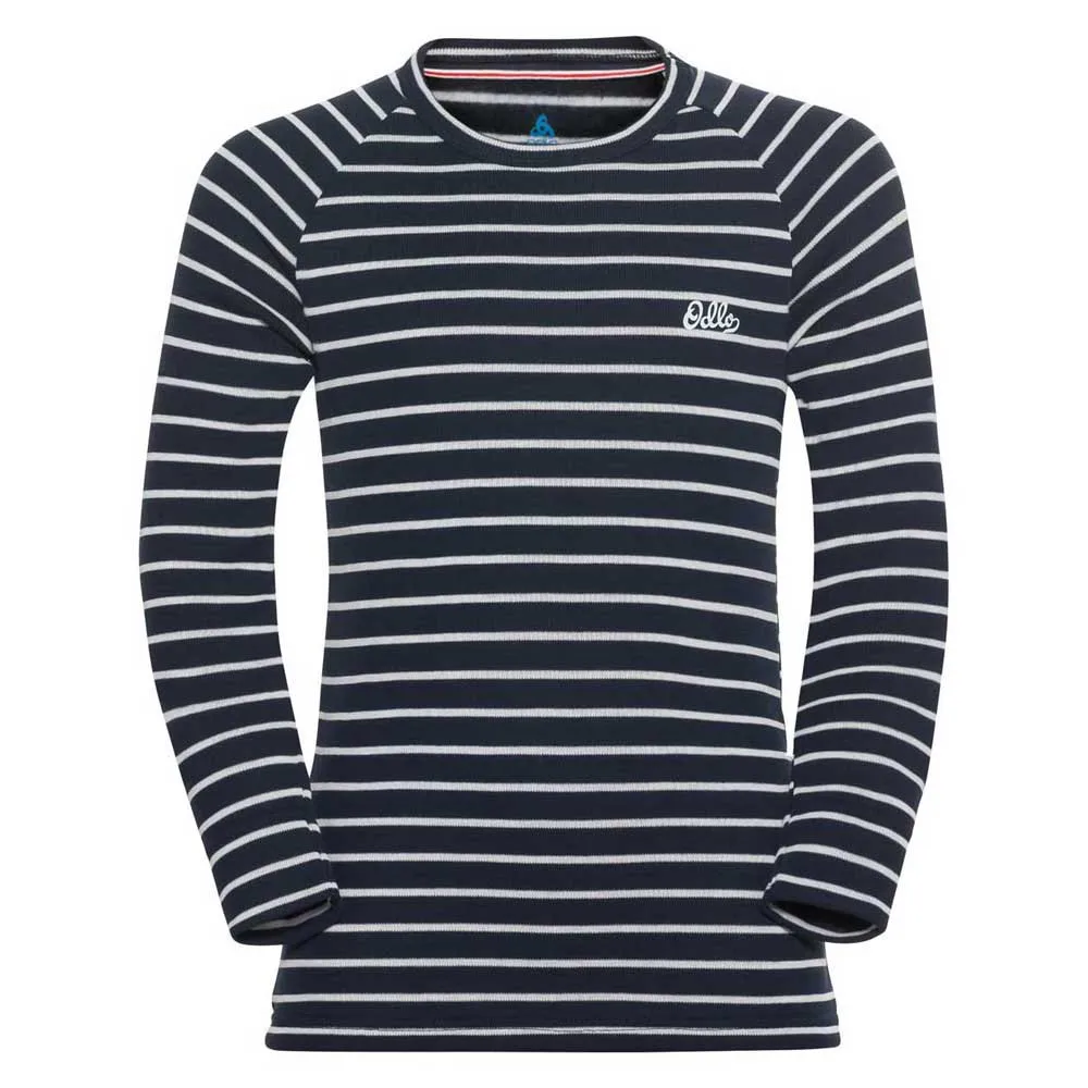 Odlo Active Originals Langarm-baselayer, Dark sapphire / odlo silver grey, 4Y Odlo Active Originals Langarm-baselayer, Dark sapphire / odlo silver grey, 4Y