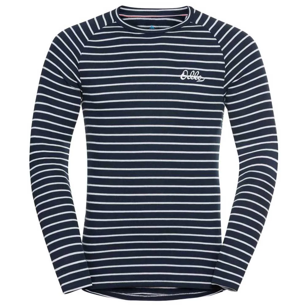 Odlo Active Warm Originals Langarm-baselayer, Dark sapphire / odlo silver grey Odlo Active Warm Originals Langarm-baselayer, Dark sapphire / odlo silver grey