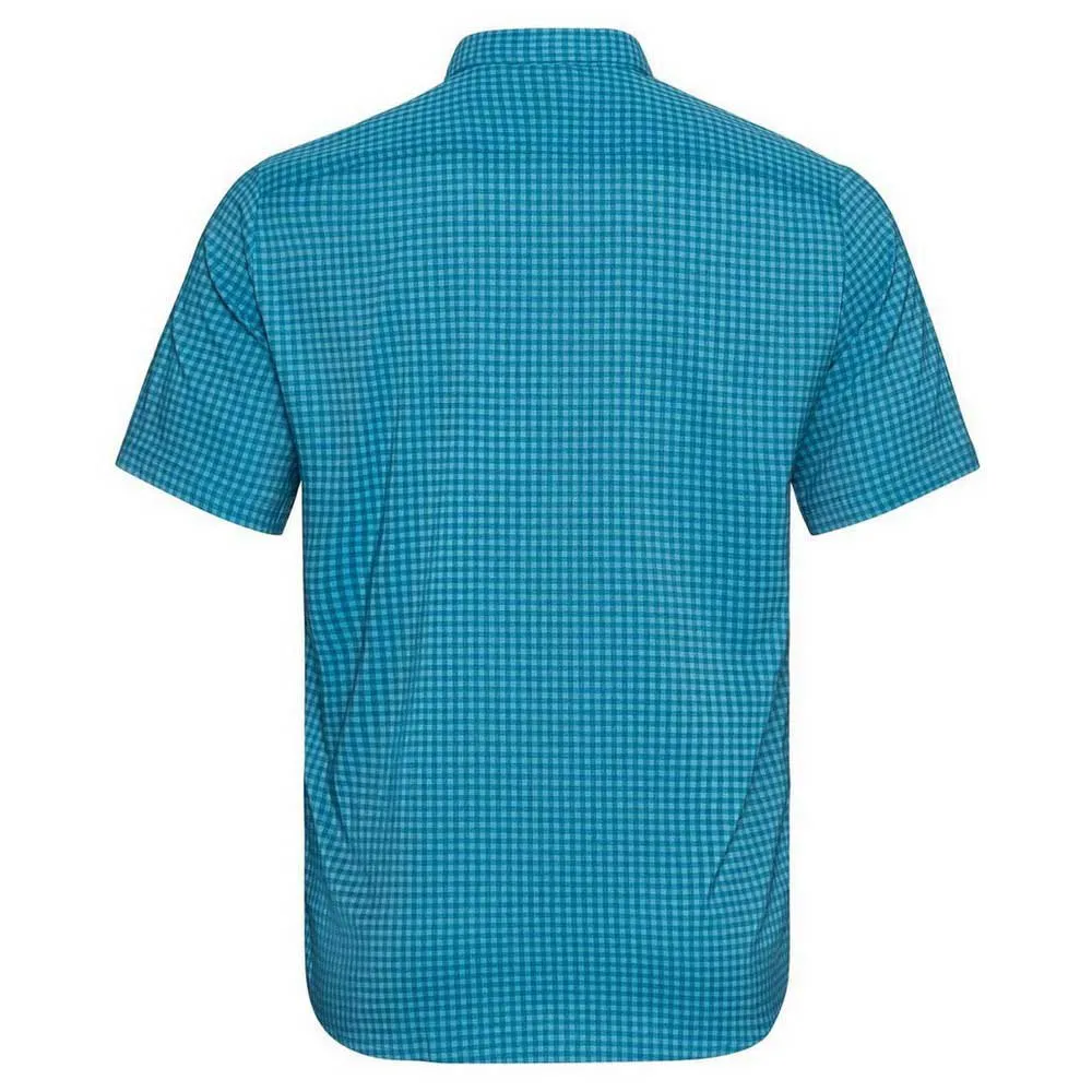 Odlo Chemise Mc Nikko Check Kurzarmhemd, Mykonos blue / horizon blue Odlo Chemise Mc Nikko Check Kurzarmhemd, Mykonos blue / horizon blue
