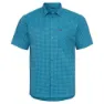 Odlo Chemise Mc Nikko Check Kurzarmhemd, Mykonos blue / horizon blue