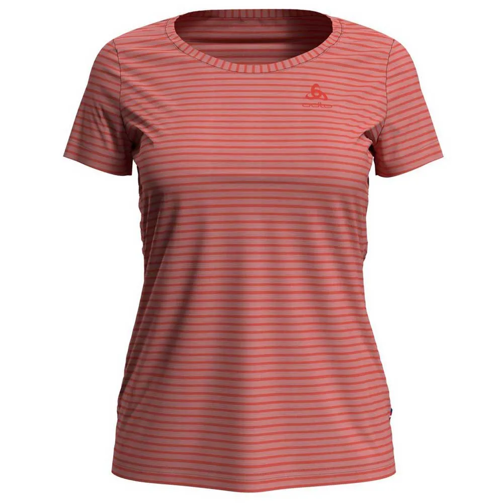 Odlo Concord Element Kurzarm-t-shirt, Lantana / hot coral / stripes Odlo Concord Element Kurzarm-t-shirt, Lantana / hot coral / stripes
