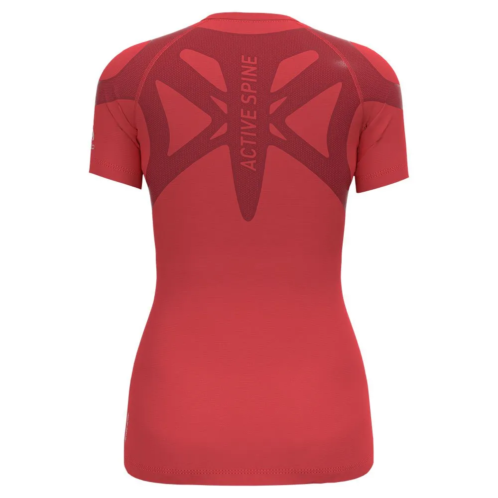 Odlo Crew Active Spine Kurzarm-t-shirt female, Cayenne