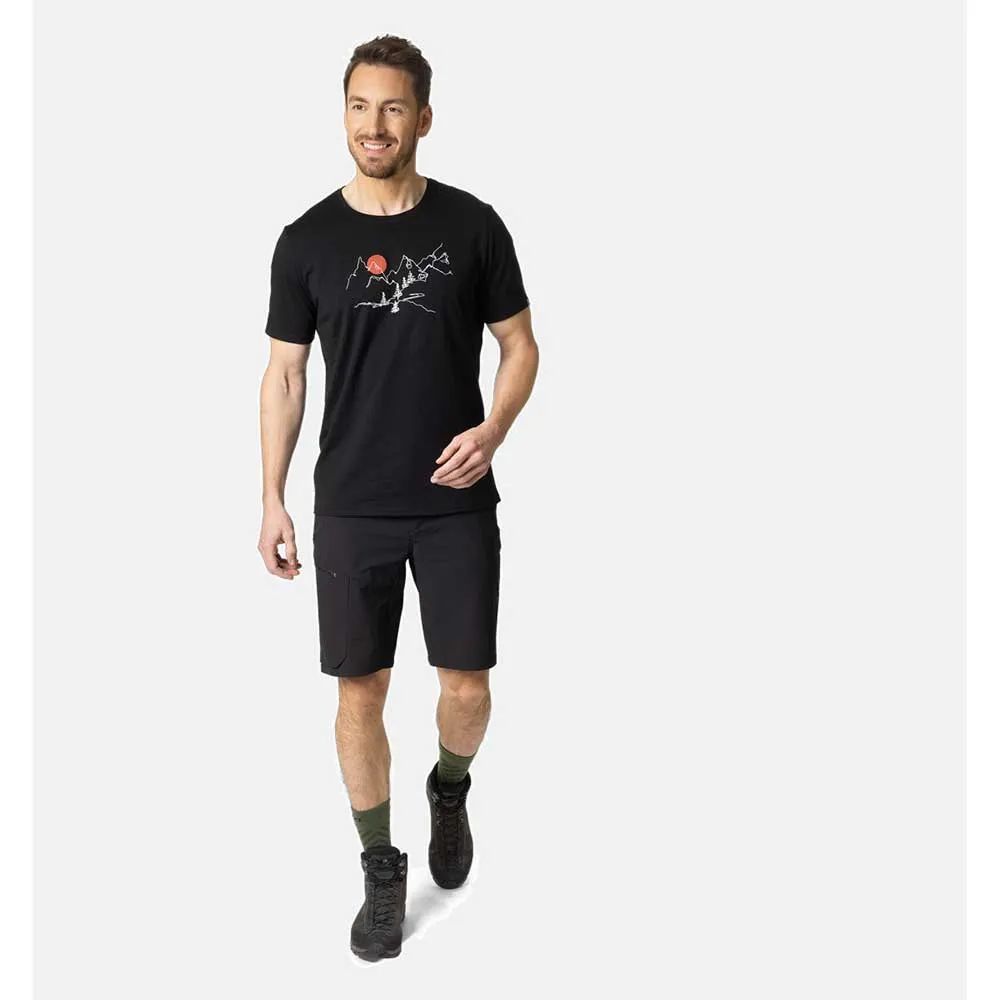 Odlo Crew Nikko Landscape Kurzarm-t-shirt, Black Odlo Crew Nikko Landscape Kurzarm-t-shirt, Black