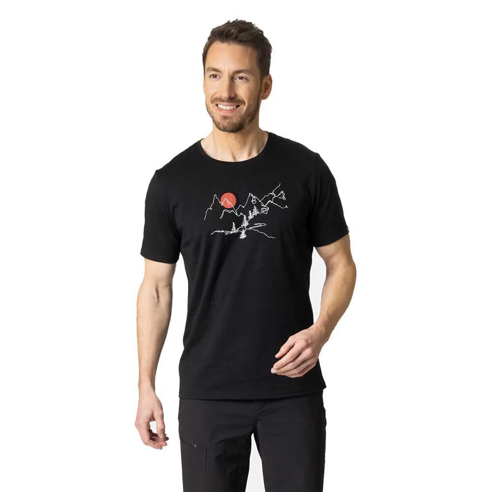 Odlo Crew Nikko Landscape Kurzarm-t-shirt, Black Odlo Crew Nikko Landscape Kurzarm-t-shirt, Black