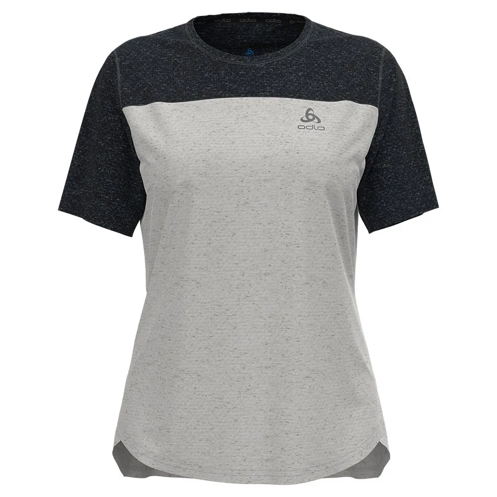 Odlo Crew X-alp Linencool Kurzarm-t-shirt female, Grey melange / black melange Odlo Crew X-alp Linencool Kurzarm-t-shirt female, Grey melange / black melange
