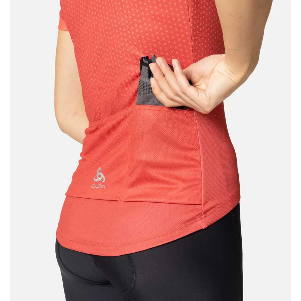 Odlo Essential 411951 Kurzarm-radtrikot, American beauty / cayenne Odlo Essential 411951 Kurzarm-radtrikot, American beauty / cayenne