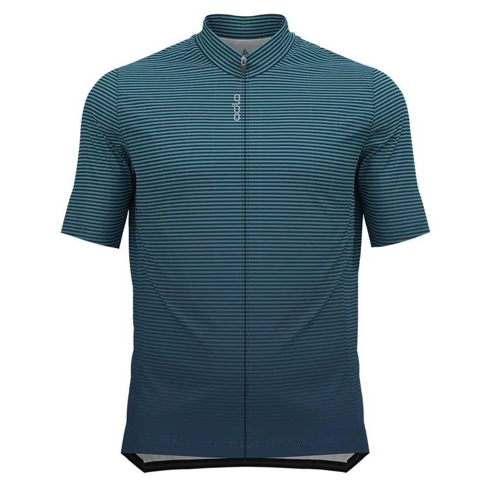Odlo Essential 411952 Kurzarm-radtrikot, Porcelain / blue wing teal Odlo Essential 411952 Kurzarm-radtrikot, Porcelain / blue wing teal