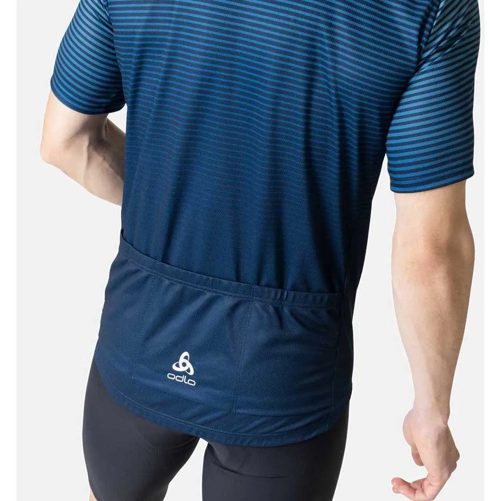 Odlo Essential 411952 Kurzarm-radtrikot, Porcelain / blue wing teal Odlo Essential 411952 Kurzarm-radtrikot, Porcelain / blue wing teal