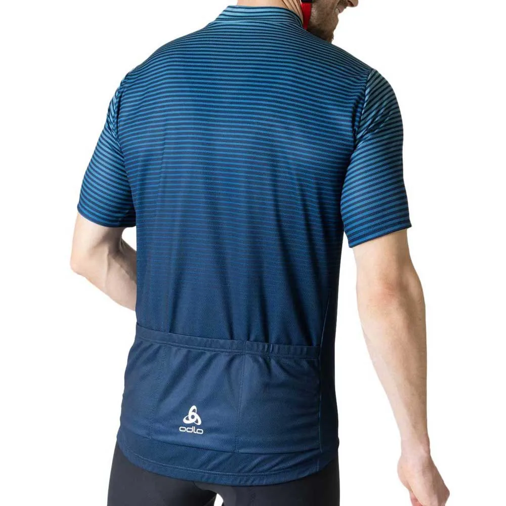 Odlo Essential 411952 Kurzarm-radtrikot, Porcelain / blue wing teal Odlo Essential 411952 Kurzarm-radtrikot, Porcelain / blue wing teal