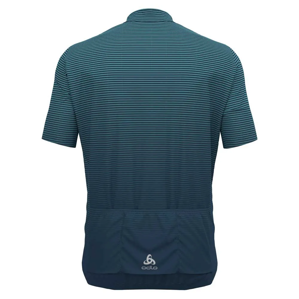 Odlo Essential 411952 Kurzarm-radtrikot, Porcelain / blue wing teal Odlo Essential 411952 Kurzarm-radtrikot, Porcelain / blue wing teal