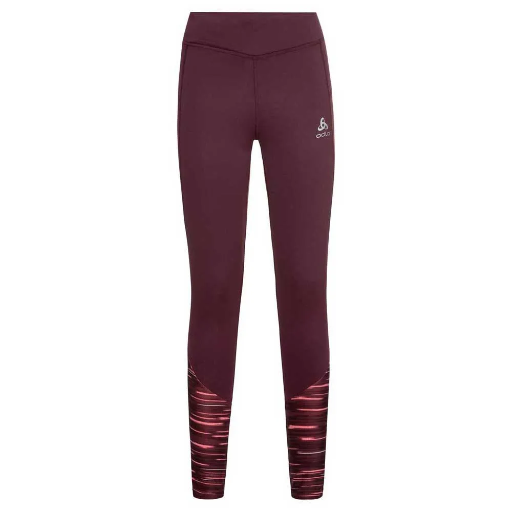 Odlo Essential Soft Print Leggings female, Winetasting